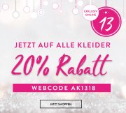 -20% auf alle Kleider bei Adlermode