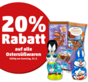 20% auf alle Osters&uuml;&szlig;waren,nur morgen bei Penny