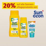 20% auf alle Sonnenpflegeprodukte von Sun Ozon bei Rossmann
