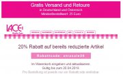 20% auf bereits reduzierte Artikel bei Lace.de