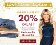 20% auf Cashmere f&uuml;r Sie und Ihn bei Galeria Kaufhof