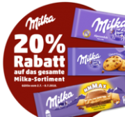 20% auf das gesamte Milka Sortiment bei Penny