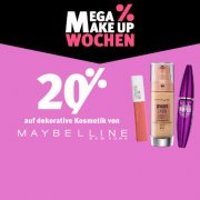 -20% auf dekorative Kosmetik von Maybelline