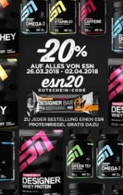 20 % auf ESN Produkte im Andro-Shop + GRATIS Proteinriegel 