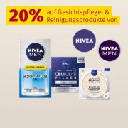 20% auf Gesichtspflege und Reinigungsprodukte von Nivea 