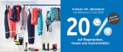 -20% auf Regenjacken - hosen und Gummistiefel bei Ernstings Family
