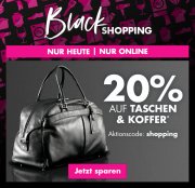 -20% auf Taschen und Koffer 