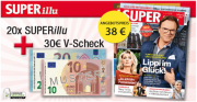 20 Ausgaben SUPERillu f&uuml;r 38 Euro + 30 Euro als Barscheck
