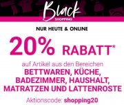 20% Bettwaren, K&uuml;che, Badezimmer, Haushalt u.v.m.
