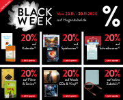 20% Black Week Rabatt auf ALLES im Hugendubel Shop