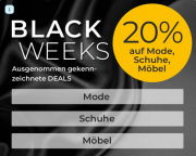 20% BlackWeeks Rabatt auf Mode, Schuhe & M&ouml;bel bei Baur