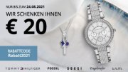 20 Euro Rabatt auf ausgew&auml;hlte Markenuhren- und Schmuck bei Christ