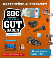 20 Euro Rabatt auf das komplette Sortiment bei Fuxtec