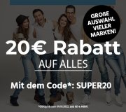 20 Euro Rabatt auf das komplette Sortiment inkl. Sale bei Jeans Direct