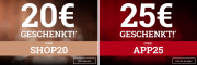 20 Euro Rabatt online oder 25 Euro Rabatt in der App auf im EMP Shop
