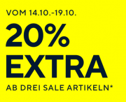 20% Extra-Rabatt ab 3 bereits reduzierte Sale Artikel bei Tom Tailor