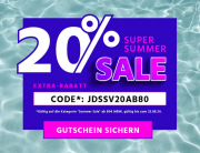 20% Extra-Rabatt auf alle bereits reduzierte Artikel im Super Summer Sale bei Jeans Direct