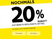20% Extra-Rabatt auf alle bereits reduzierten Artikel im Sale bei Jeans Fritz