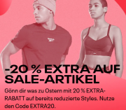 20% Extra-Rabatt auf alle bereits reduzierten Sale-Artikel bei Reebok 