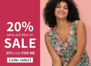 20% Extra-Rabatt auf alle bereits reduzierten Sale Artikel bei Sheego