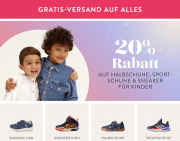20% Extra-Rabatt auf alle Halbschuhe, Sportschuhe & Sneaker f&uuml;r Kinder + gratis Versand bei Mirapodo
