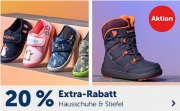 20% Extra-Rabatt auf alle Hausschuhe und Stiefel f&uuml;r Kinder bei MyToys