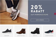 20% Extra-Rabatt auf alle Herrenschuhe bei Mirapodo