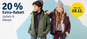 20% Extra-Rabatt auf alle Jacken und M&auml;ntel im MyToys Shop