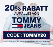 20% Extra-Rabatt auf alles Tommy Jeans f&uuml;r Damen und Herren bei Jeans Direct