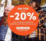 20% Extra-Rabatt auf ausgew&auml;hlte Jacken & Oberteil Bestseller bei SportScheck