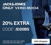 20% Extra-Rabatt auf Bekleidung von auf Jack&Jones, ONLY und Vero Moda bei Jeans Direct