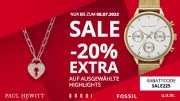20% Extra-Rabatt auf bereits reduzierte ausgew&auml;hlte Uhren- und Schmuck-Highlights bei Christ