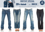 20% Extra-Rabatt auf bereits reduzierte Bootcut Jeans mit Jeans Direct Shop
