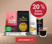 20% Extra-Rabatt auf bereits reduzierte Kaffeebohnen, Filterkaffee, Kapseln und Pads bei Cafori