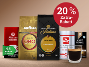20% Extra-Rabatt auf bereits reduzierte Kaffeebohnen, Filterkaffee, Kapseln und Pads bei Cafori