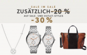 30% Extra-Rabatt auf bereits reduzierte Sale und Outlet Styles bei Fossil