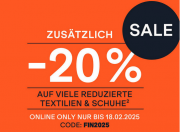 20% Extra-Rabatt auf bereits reduzierte Schuhe und Bekleidung bei SportScheck