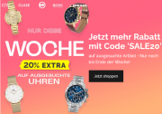 20% Extra-Rabatt auf bereits reduzierte Uhren bei Valmano