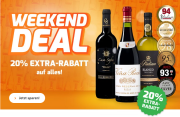 20% Extra-Rabatt auf das gesamte Wein Sortiment inkl. bereits reduzierter Angebote bei Weinvorteil