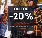 20% Extra-Rabatt auf Jacken & Oberteil Topseller bei SportScheck