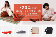 20% Extra-Rabatt auf Schuhe und Taschen f&uuml;r Damen und Herren bei Mirapodo
