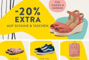 20% Extra-Rabatt auf Schuhe und Taschen f&uuml;r Damen und Herren im Mirapodo Shop
