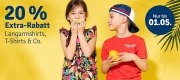 20% Extra-Rabatt auf T-Shirts, Hemden, Blusen, Pullover und mehr im MyToys Shop