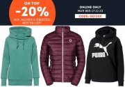 20% Extra-Rabatt auf &uuml;ber 1.600 ausgew&auml;hlte Jacken & Oberteil Bestseller bei SportScheck