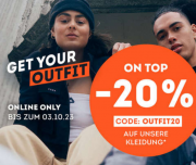 20% Extra-Rabatt auf &uuml;ber 11.300 bereits reduzierte Bekleidungs-Artikel bei SportScheck