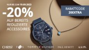 20% Extra-Rabatt auf &uuml;ber 3.100 bereits reduzierte Marken Uhren und Schmuckst&uuml;cke bei Christ