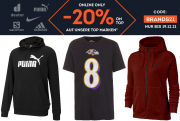 20% Extra-Rabatt auf &uuml;ber 6.000 Top Marken Artikel wie Nike, Adidas, Puma uvm. bei SportScheck