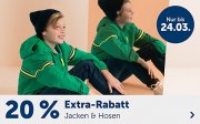 20% Extra-Rabatt auf &uuml;ber 9.000 Jacken und Hosen f&uuml;r Kids bei MyToys