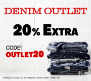 20% Extra-Rabatt im Denim Outlet bei Jeans Direct