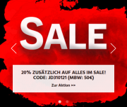 20% Extra-Rabatt On Top auf alle bereits reduzierten Artikel im Sale bei Jeans Direct